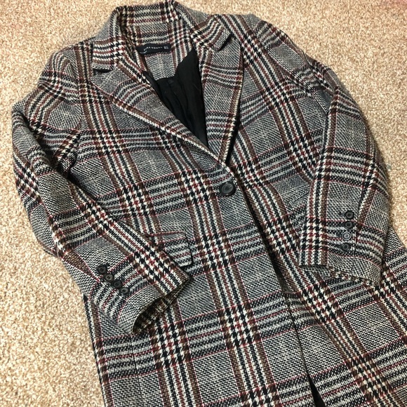 ZARA WOOL LONG BLAZER COAT - Picture 4 of 10